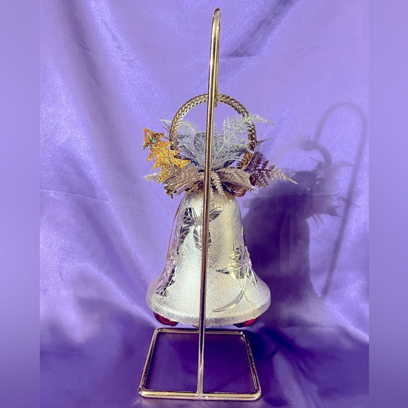 HANDCRAFTED • Light Gold with Silver Jingle Bell • Great for Christmas - Picture 4 of 6